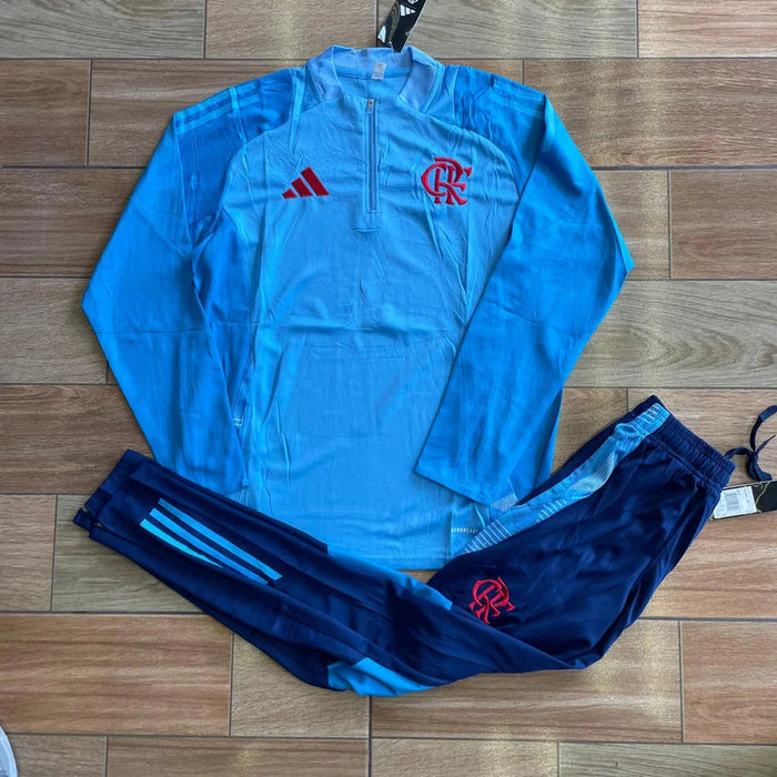 Conjunto de Agasalho Flamengo azul claro Raccoonstore