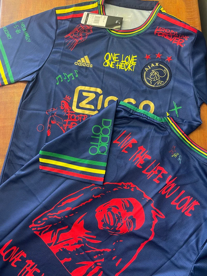 Manto Ajax bob marley azul - versão torcedor Raccoonstore